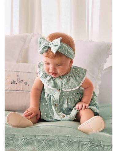 Mayoral newborn vestido con diadema bebe color Aqua