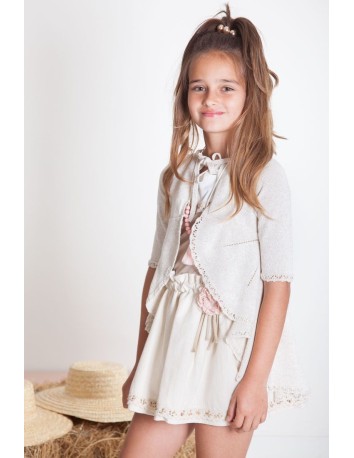 Kauli chaqueta punto niña beige colección Cocktail23 2