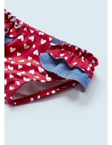 Mayoral newborn conjunto baño con gorro color rojo