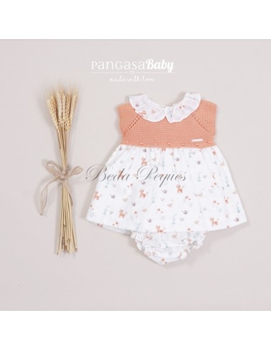 Pangasa vestido bebé color mandarina...
