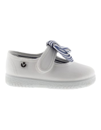 Victoria modelo  Ojalá Lona Pañuelo Rayas color Blanco 2