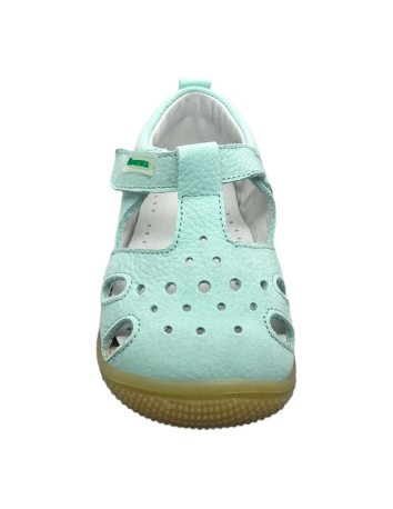 Biotecnical zapato abierto blandito  piel aguamarina 2