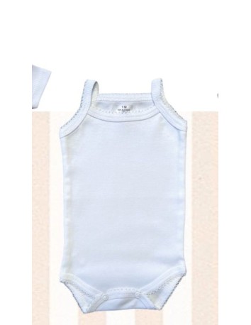 Valentina Bebés body interior tirantes blanco