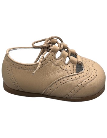 Guxs zapato ingles piel color castor porcelana