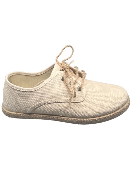 Blucher cordón Lino color Beige