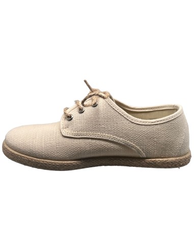 Blucher cordón Lino color Beige
