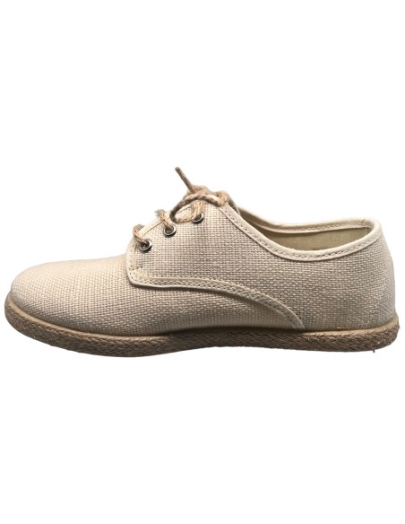 Blucher cordón Lino color Beige