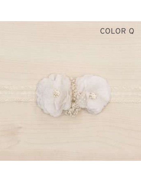 Siena Cinta anulable encaje flores Neus y Gypso Beige