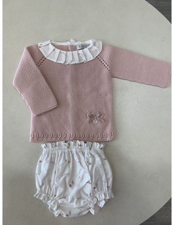 Pangasa Conjunto niña colección Nubes Rosa