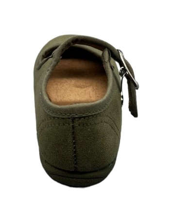 Merceditas piel Suede color Verde Oliva 2