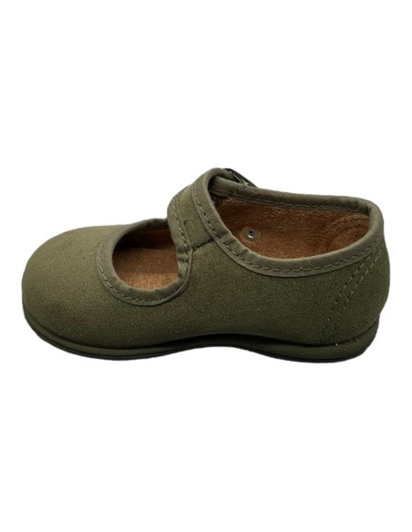 Merceditas piel Suede color Verde Oliva