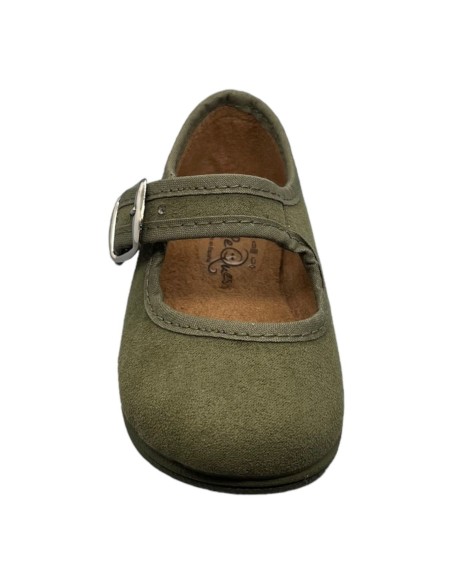 Merceditas piel Suede color Verde Oliva