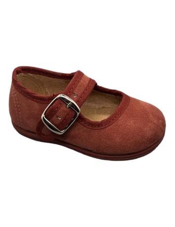 Merceditas piel Suede color Caldera