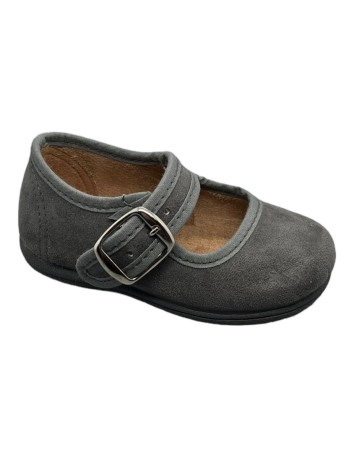 Merceditas piel Suede color Gris