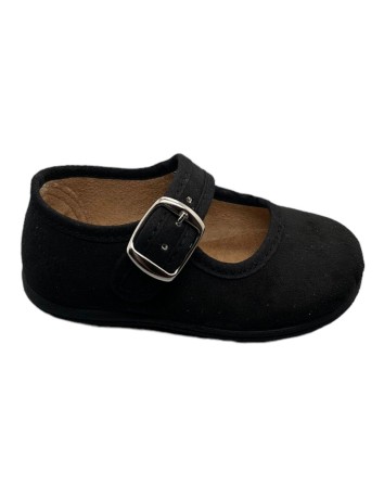 Merceditas piel Suede color Negro