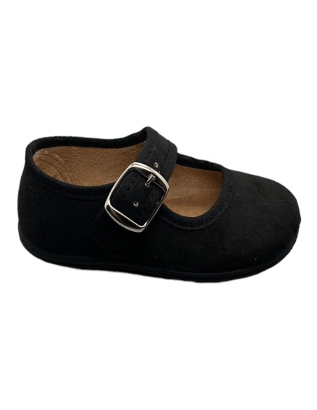 Merceditas piel Suede color Negro