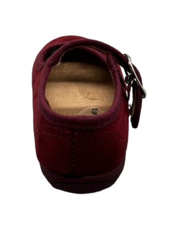 Merceditas piel Suede color Burdeos 2