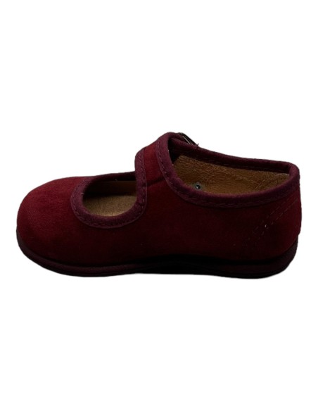Merceditas piel Suede color Burdeos