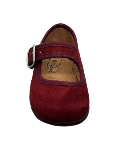 Merceditas piel Suede color Burdeos