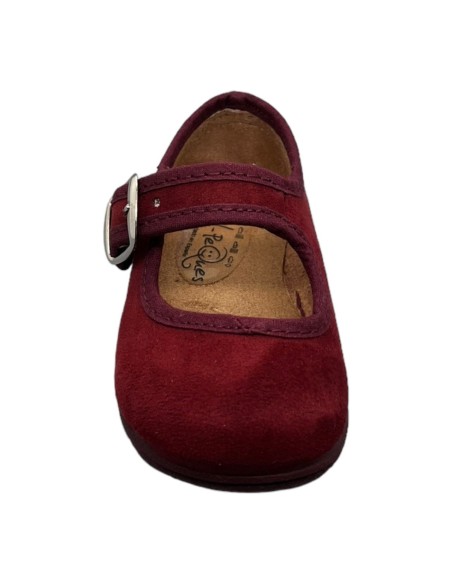 Merceditas piel Suede color Burdeos