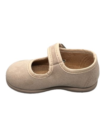 Merceditas piel Suede color Beige 2