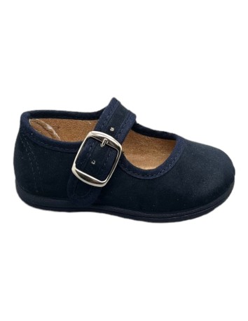 Merceditas piel Suede color Azul Marino