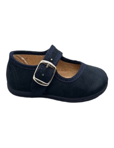 Merceditas piel Suede color Azul Marino