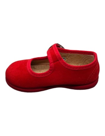 Merceditas piel Suede color Rojo 2
