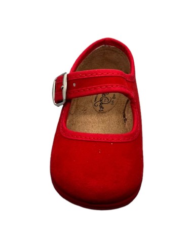Merceditas piel Suede color Rojo