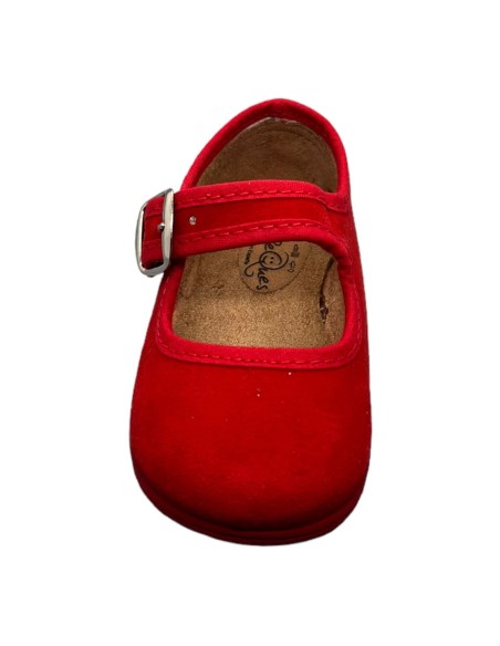 Merceditas piel Suede color Rojo