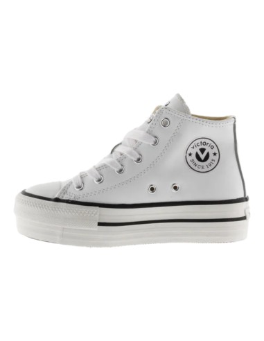 Victoria deportiva bota casual piel color blanco