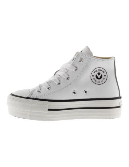 Victoria deportiva bota casual piel color blanco