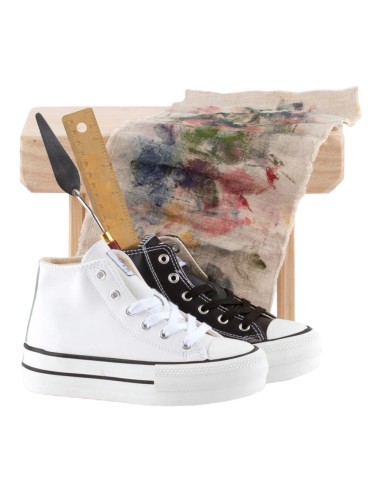 Victoria deportiva bota casual piel color blanco