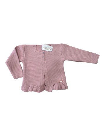 Valentina Bebes Chaqueta larga Ondas Rosa Empolvado