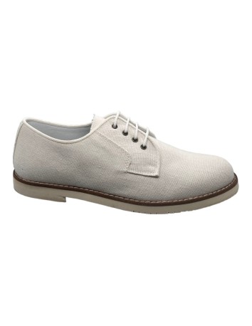 Guxs Zapato Blucher Ceremonia Niño lino color Blanco