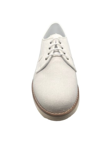 Guxs Zapato Blucher Ceremonia Niño lino color Blanco 2