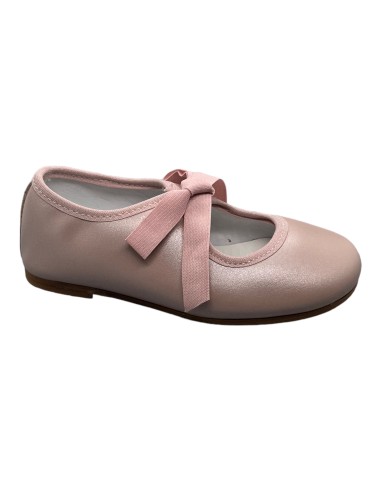 Zapato Angelito niña piel soft metal rosa