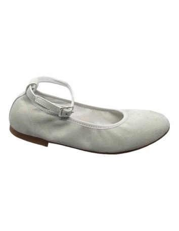 Guxs Zapato Niña modelo Ballet piel ante salvia