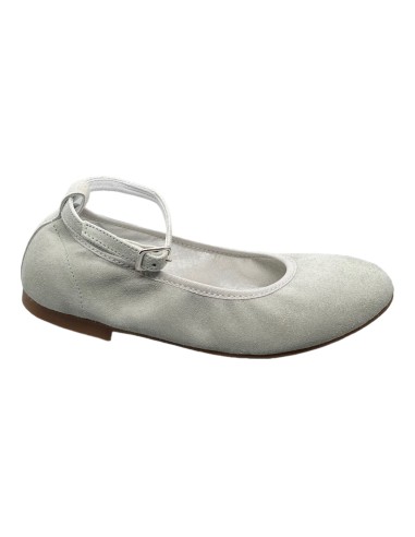 Guxs Zapato Niña modelo Ballet piel ante salvia