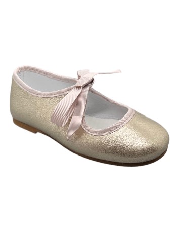 Zapato Angelito niña piel polvore cava beige