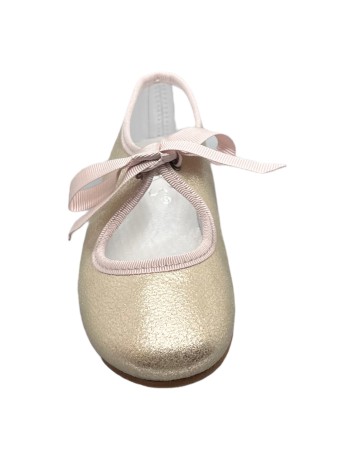 Zapato Angelito niña piel polvore cava beige 2