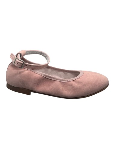 Guxs Zapato Niña modelo Ballet piel ante color Rosa
