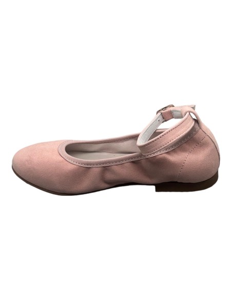 Guxs Zapato Niña modelo Ballet piel ante color Rosa