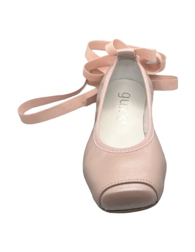 Guxs Zapato Niña modelo Ballet Piel metal Nude...