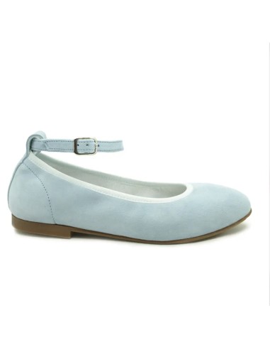 Guxs Zapato Niña modelo Ballet piel ante Azure
