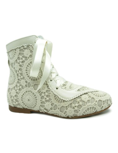 Guxs Bota Ceremonia Niña piel lino Hielo