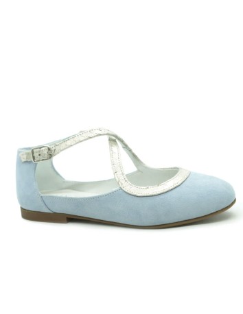 Guxs Zapato Niña modelo Gilda Ceremonia piel ante Azure