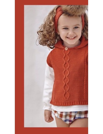 Juliana Bebés Conjunto niña con Chaleco colección Cuadritos