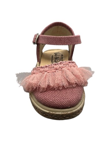 Zapato de tejido tipo lino en color rosa palo...