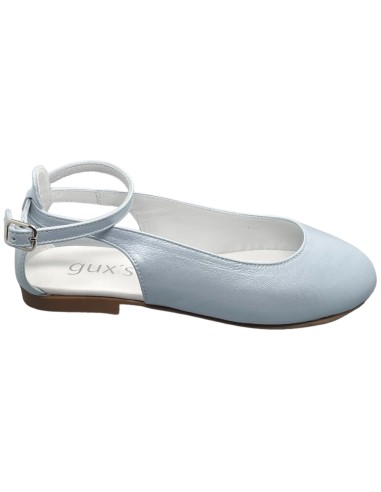 Guxs zapato niña cinta piel color metal